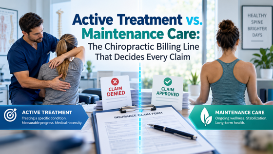 Active Treatment vs. Maintenance Care: The Chiropractic Billing Line That Decides Every Claim
